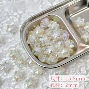 01-white star / See picture for size (sold by piece)