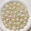 oly-be138f252f28bc116bca280d88f5ffc9 Wholesale Electroplated Glow in the Dark Acrylic Round Beads with Flowing Pattern for DIY Phone Charms Keychains Fashion Accessory Gift Boutique