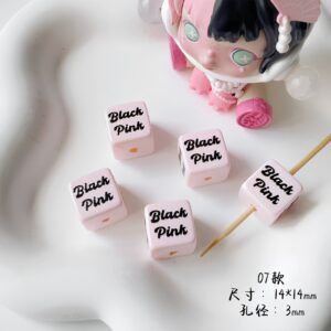 07-pink and black english / See pictures for size (sold by the piece)
