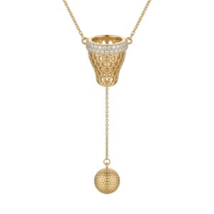 Golf ball Y-shaped tassel necklace