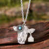 Wholesale Ancient Silver Tone Zinc Alloy Bohemian Turquoise Bull Head Pendant Necklace Vintage Chic Jewelry For Gift Resale
