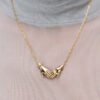 Wholesale Evil Eye Reversible Collarbone Necklace Electroplating Copper Fashion Accessory Gift Boutique Style