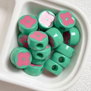 13-green / Size is about 18mm, hole diameter is about 6mm
