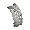Wholesale Silver Tone Pearl Rhinestone Open Bangle Bracelet Layered Wrap Design Chic Fashion Jewelry Accessory For Women Gift