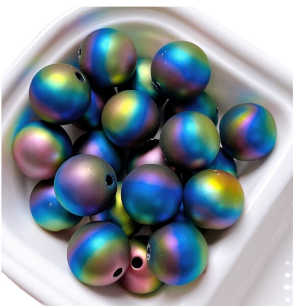 oly-bfed89284c87f722773264ed76e139e9 Wholesale Chic UV Colorful Acrylic Round Beads 16mm for DIY Jewelry and Phone Charm, Fashion Accessory, Boutique Resale