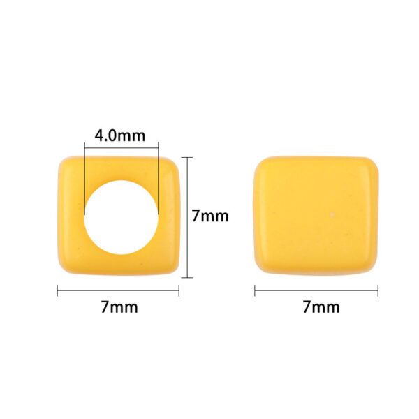 Wholesale 100 Pcs Blue Acrylic Square Large Hole Spacer Beads DIY Craft Supply Casual Jewelry Accessory Gift for Party Resale