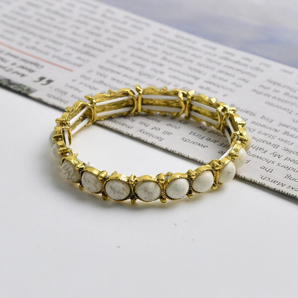 oly-c06e5c4e393a19e7b40ff095b0f24c41 Wholesale Zinc Alloy Electroplated Turquoise Crystal Bracelet Set Retro Bohemian Unisex Jewelry Gift