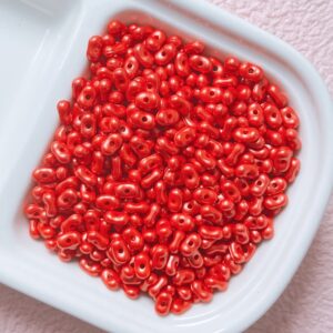 10-red / Size is about 4*6.5mm, hole diameter is about 1.2mm
