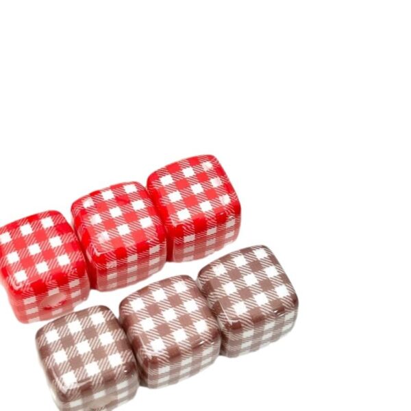 oly-c0c1b4b0e3390a8c8eb66c02cde704b4 Wholesale Trendy Acrylic Plaid Square Beads DIY Jewelry Making Accessory for Phone Charms Bracelets Necklaces Gift Boutique Resale
