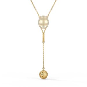 Tennis Y-shaped tassel necklace