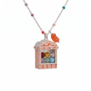 Pink Orange Kiosk Necklace