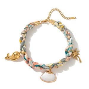 Scallop Fabric Bracelet