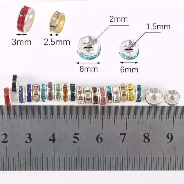 Wholesale Artificial Crystal Purple Wheel Spacer Beads Electroplated DIY Jewelry Accessory for Bracelet Necklace Gift
