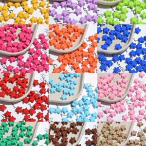 Wholesale Acrylic Star Loose Beads for DIY Phone Charm Keychain Making Trendy Red Jewelry Accessory Gift for Crafters