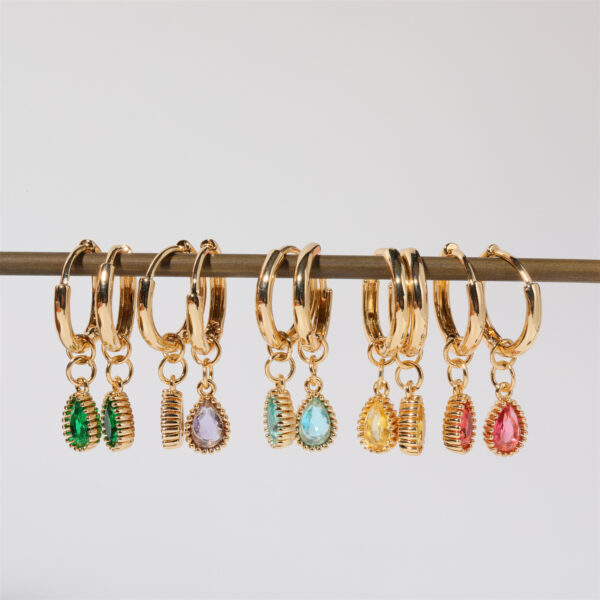 oly-c275547adc35befdce1b0855bd471b5b Wholesale Stylish Drop Earrings For Women Zodiac Birthstone Design Copper Jewelry Accessory For Party And Everyday Wear
