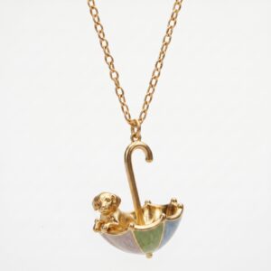 Puppy Colorful Umbrella Necklace