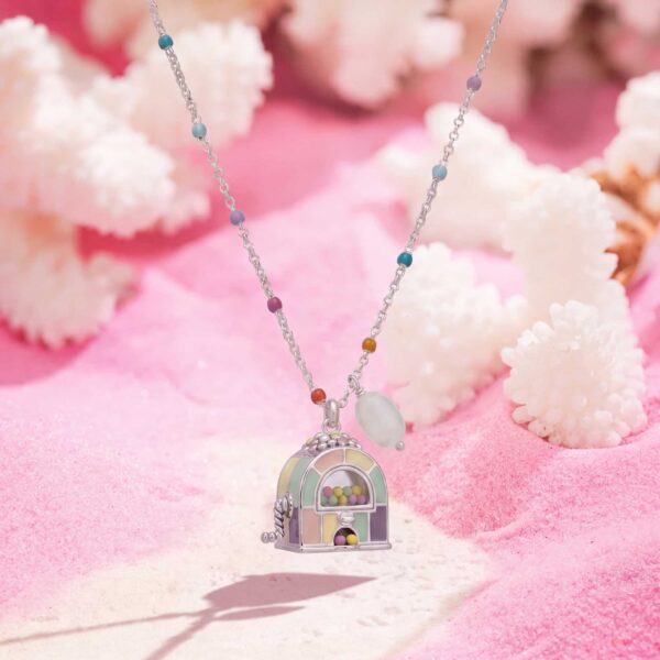 Wholesale Electroplating Copper Rainbow Candy Bead Necklace And Bracelet Set Trendy Fashion Jewelry Accessory For Gift