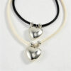 oly-c2a7904058f308c82fc3994f06c4387a Wholesale Vintage Heart Pendant Necklace Black Rope Chain Zinc Alloy Stylish Jewelry Accessory