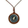 Wholesale Glass Zodiac Constellation Pendant Necklace Trendy Everyday Jewelry Gift For Women