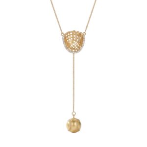 Baseball Y-shaped tassel necklace