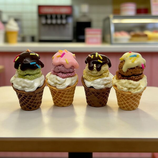 oly-c325bf4ff5f2d8e042366694cad9a2d5 Wholesale Resin Ice Cream Cone Ornament Rainbow Shattered Purple DIY Jewelry Accessory Bag Charm Keychain
