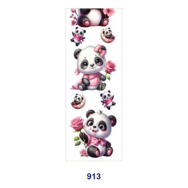 Wholesale 2/8/16pcs Cute Puppy Dog Panda Animal Character Print Pen and Bookmark Stickers UV DTF Wraps OLY Exclusive