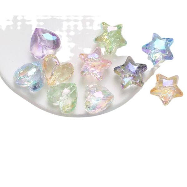 oly-c39f2916b9471c839c1c9e9352c6d87e Wholesale Acrylic UV Plated Transparent Beads Heart Star Shape for DIY Keychain Phone Charm Craft Supply