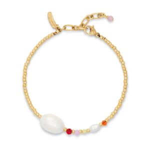 Golden beads colorful bracelet