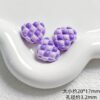 Wholesale Plaid Pattern Acrylic Heart Beads Baked Enamel Finish Loose Beads for DIY Phone Strap Jewelry Making