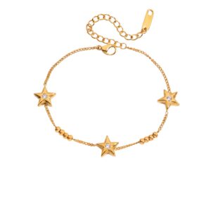 Five-pointed star beaded bracelet