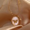 oly-c49cdca580b8d2988124db9559675c7a Wholesale Plated Electroplating Copper Vintage Locket Necklace Star Pendant Fashion Jewelry Accessory For Women Gift Boutique Resale