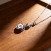 oly-c511ccf062c741c1a5783eae75560e87 Wholesale Antique Silver Gothic Moon Cat Heart Pendant Necklace Unisex Zinc Alloy Chain Trendy Jewelry Accessory For Gift And Boutique Resale
