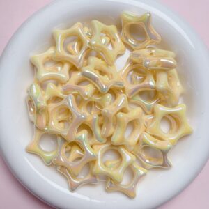 05-milk yellow / Size is about 29mm, aperture is about 2.3mm