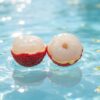 Wholesale Large Half Peeled Lychee Resin Keychain Charm DIY Bag Accessory Craft Supply