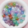 oly-c5b8b9f1d155a1f64186337669297a13 Wholesale Acrylic Star Loose Beads Electroplated Two-Tone Burst Floral Pattern for DIY Jewelry Making and Phone Charms