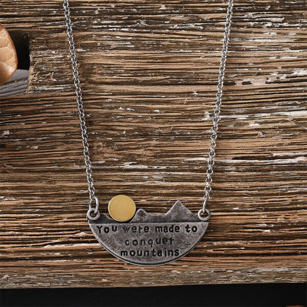 oly-c5bd48fdab27ded8708723d1dd639753 Wholesale Chic Geometric Sunset Valley Pendant Necklace Antique Silver Zinc Alloy Fashion Jewelry Accessory