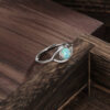 Wholesale Evil Eye Opal Ring Electroplating Copper Adjustable Women S Boutique Resale Jewelry Accessory