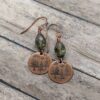 oly-c5e654091f4d02cbd23e7384bf7ab768 Wholesale Retro Ethnic Teardrop Earrings With Round Forest Pattern Alloy Jewelry Accessory Gift