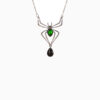 oly-c5ffff8c3e4cef6e547c4fbbe3ce192e Wholesale Stylish Spider Pendant Necklace Creative Emerald Insect Design Zinc Alloy Collarbone Chain Boutique Resale