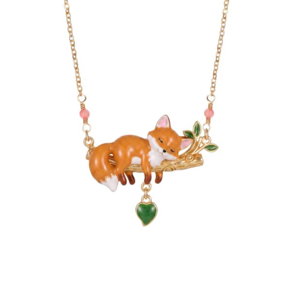 oly-c61b87f9eaff9235eb0fe5bd3ee77912 Wholesale Stylish Animal Series Pendant Necklace Copper Electroplated Cute Fox Cat Rabbit Dog Jewelry Gift