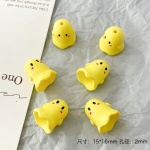 04-light yellow / The size is about 15*16mm, the hole diameter is about 2mm (sold by piece)