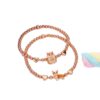 Wholesale Trendy Animal Series Stretch Bracelet Siamese Cat Rabbit Cat Design Copper Electroplated Fashion Jewelry Accessory For Everyday Wear Or Resale