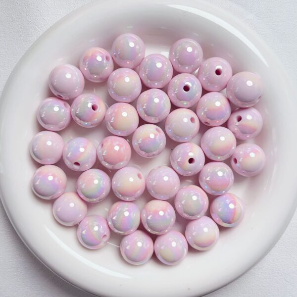 oly-c6a860a1ae3c20b78c3d74a1bd122ce2 Wholesale Cream Blue UV Electroplated Acrylic Round Beads 10mm Glossy DIY Jewelry Making Car Charm Phone Pendant