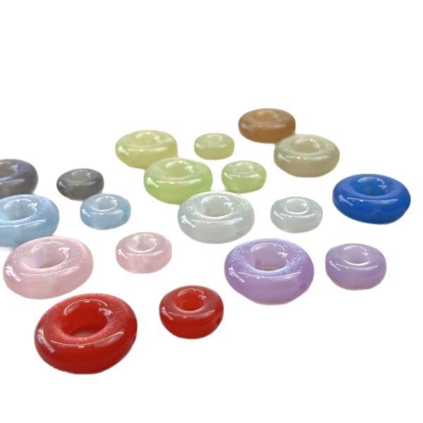 oly-c6b421ce1e3767a2a8350126246f1709 Wholesale Resin Cat Eye Donut Loose Beads Double-Sided Starry Light Changing for DIY Jewelry Making Phone Charm Bag Accessory