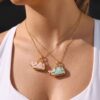 oly-c6ba92948f0009b11861f9a2d6905fcf Wholesale Copper Electroplated Open Close Handbag Pendant Necklace Cute Animal Dog Rabbit Pig Charm Gift Jewelry Accessory