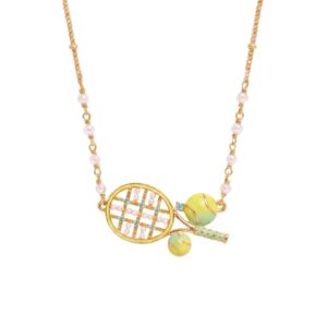 Tennis racket necklace