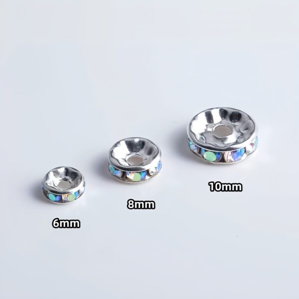 Wholesale Artificial Crystal Purple Wheel Spacer Beads Electroplated DIY Jewelry Accessory for Bracelet Necklace Gift
