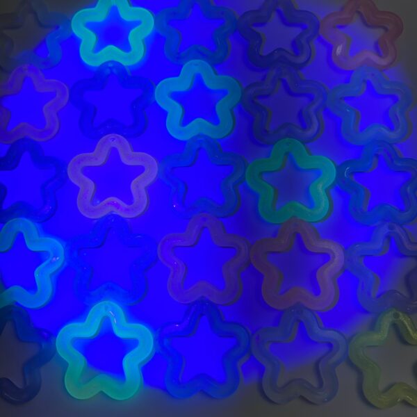 oly-c6f9454ba507b85f1636f7d89ab488a8 Wholesale Stylish Acrylic Glow-in-the-Dark Hollow Star Beads for DIY Phone Strap, Keychain, Pendant Jewelry Making Craft Supply
