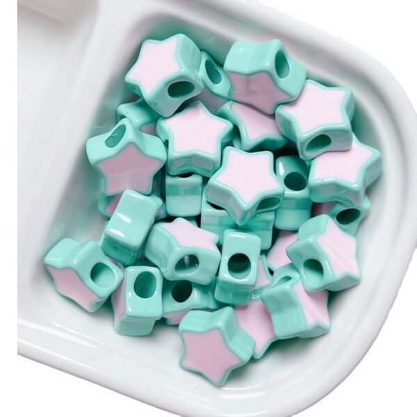 oly-c70ce20e06b4865f33cd63d58bcf7a0c Wholesale Acrylic Oil Drip Star Beads Two Color Large Hole Loose Beads for DIY Phone Charm Keychain and Jewelry Crafting