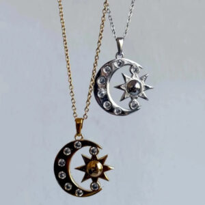 Wholesale Retro Sun Moon Star Pendant Necklace Bohemian Fashion Jewelry Accessory For Women Stylish Gift